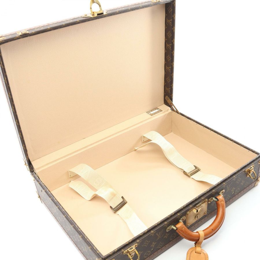路易威登 Visten 55 Monogram 旅行箱 M21327 PVC塗層帆布皮革棕色二手男女通用-2