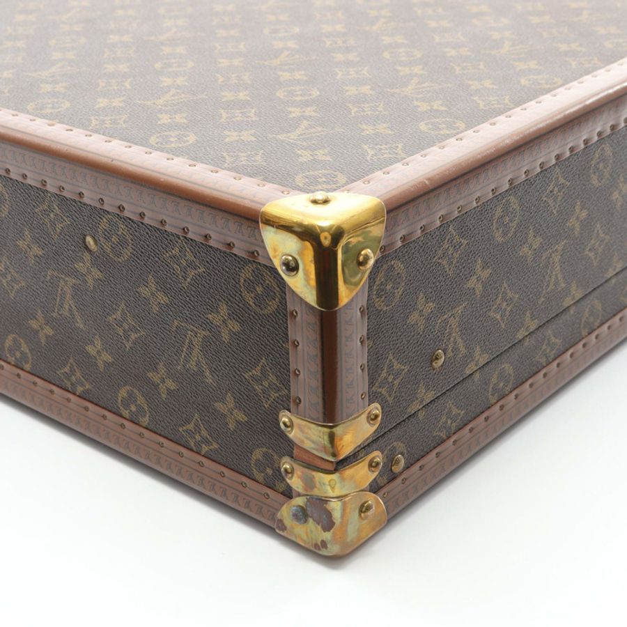 路易威登 Visten 55 Monogram 旅行箱 M21327 PVC塗層帆布皮革棕色二手男女通用-7