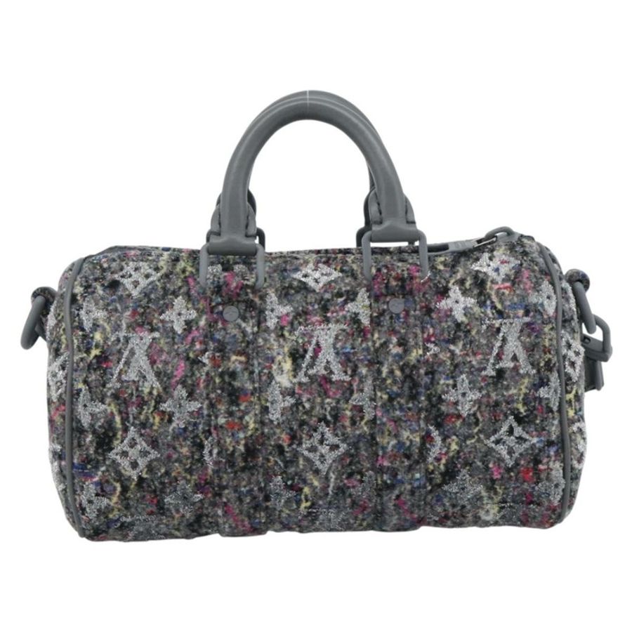 【日本直送】路易威登 Monogram 花紋氈 Keepall XS 手提包 灰色/粉紅色 M80821 正品 191687SAM-1
