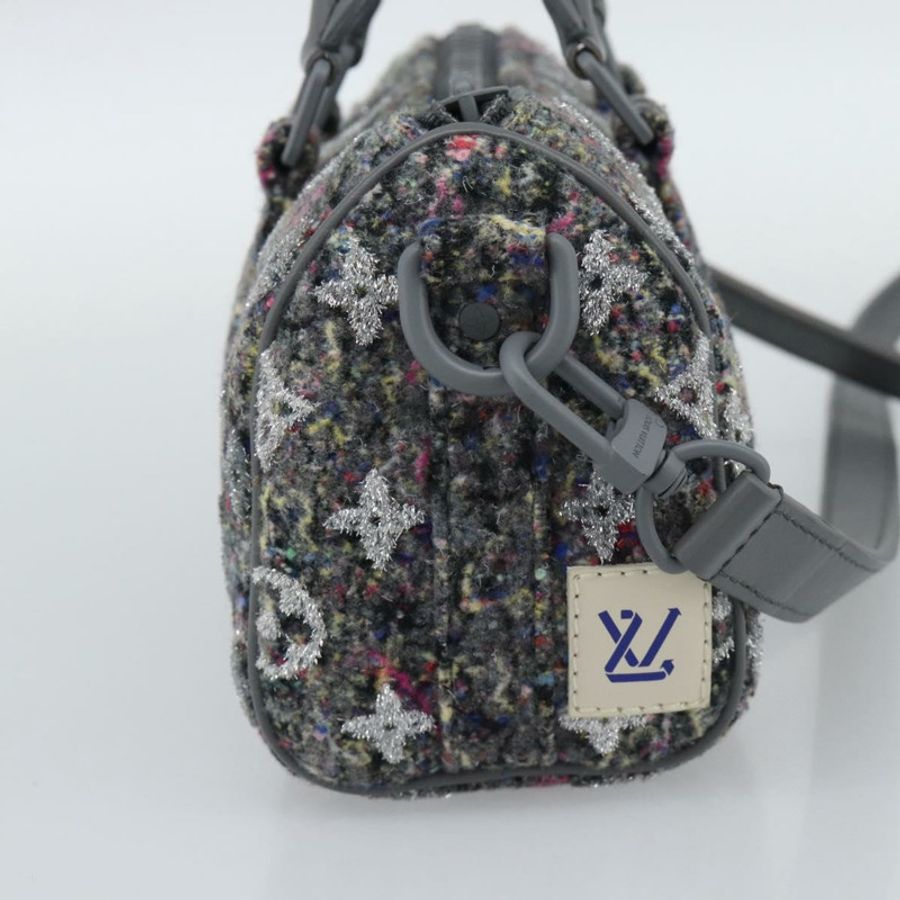 【日本直送】路易威登 Monogram 花紋氈 Keepall XS 手提包 灰色/粉紅色 M80821 正品 191687SAM-2