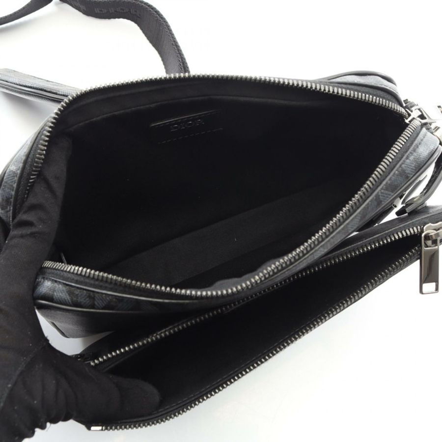Christian Dior CD 鑽石肩背包 1ADPO276CDP 帆布皮革 BK-2