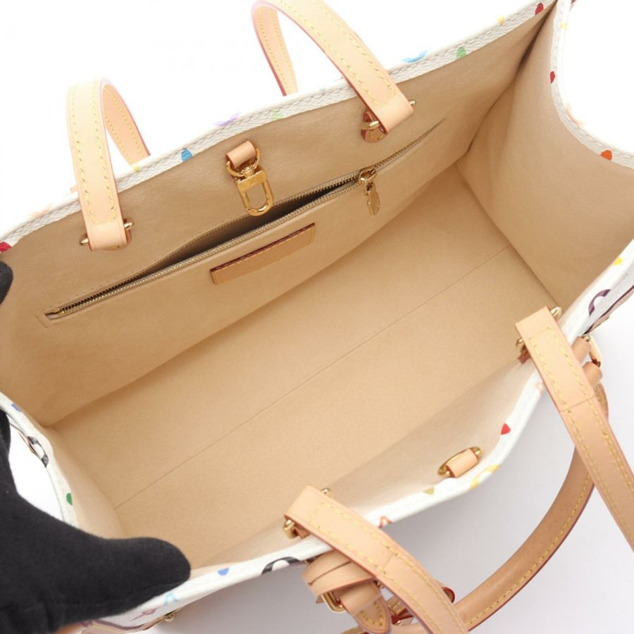 路易威登 Takashi Murakami On-the-Go Trunk MM 手提單肩包 M13079 白色-2
