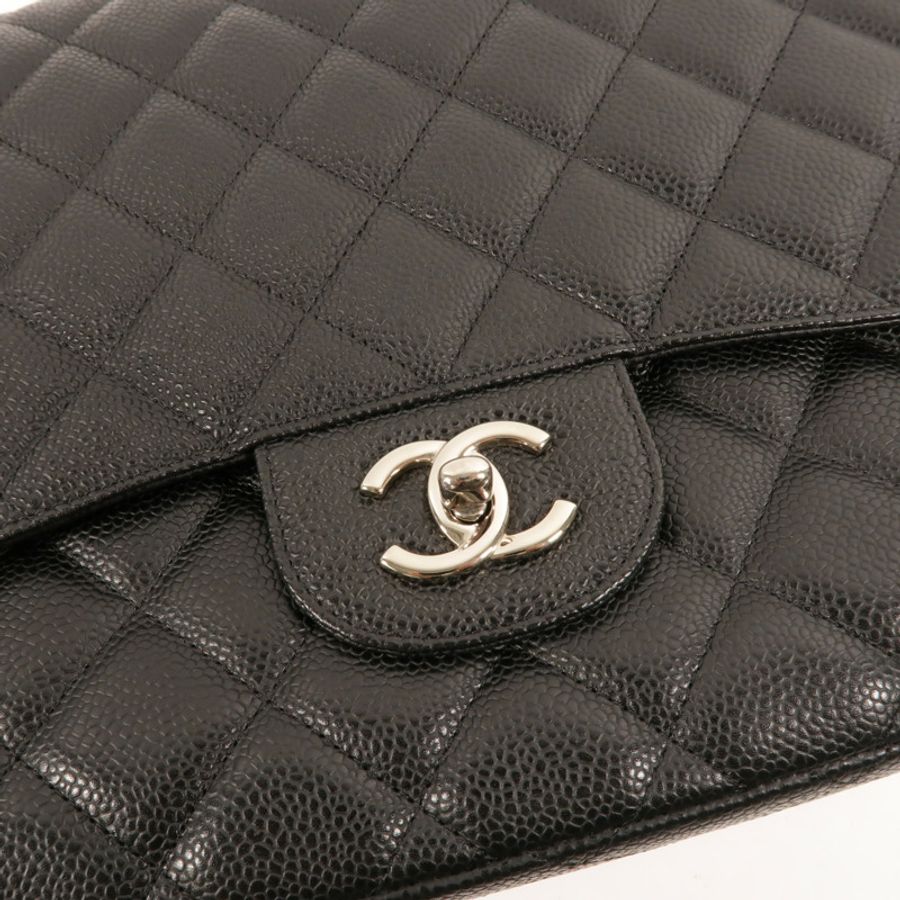 CHANEL 牛皮皮革Maxi Classic鏈帶肩背袋-6
