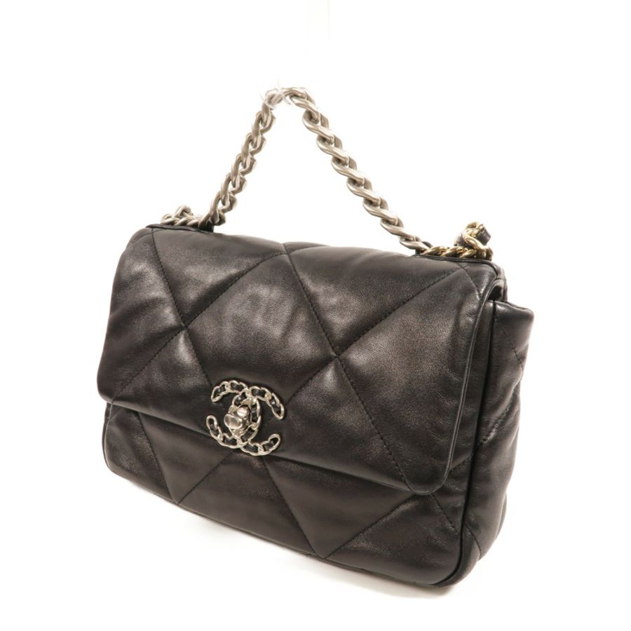 CHANEL 羊皮皮革Chanel 19 Small鏈帶肩背袋-2