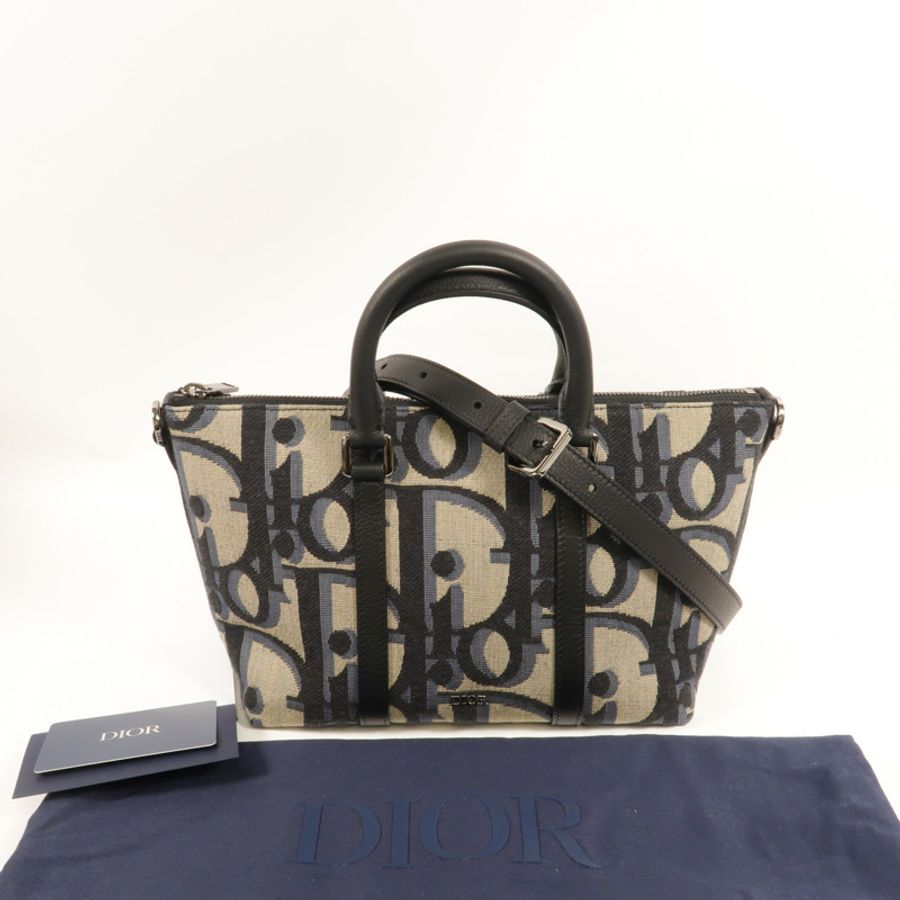 Dior 帆布Weekender 25手挽肩背兩用袋-10