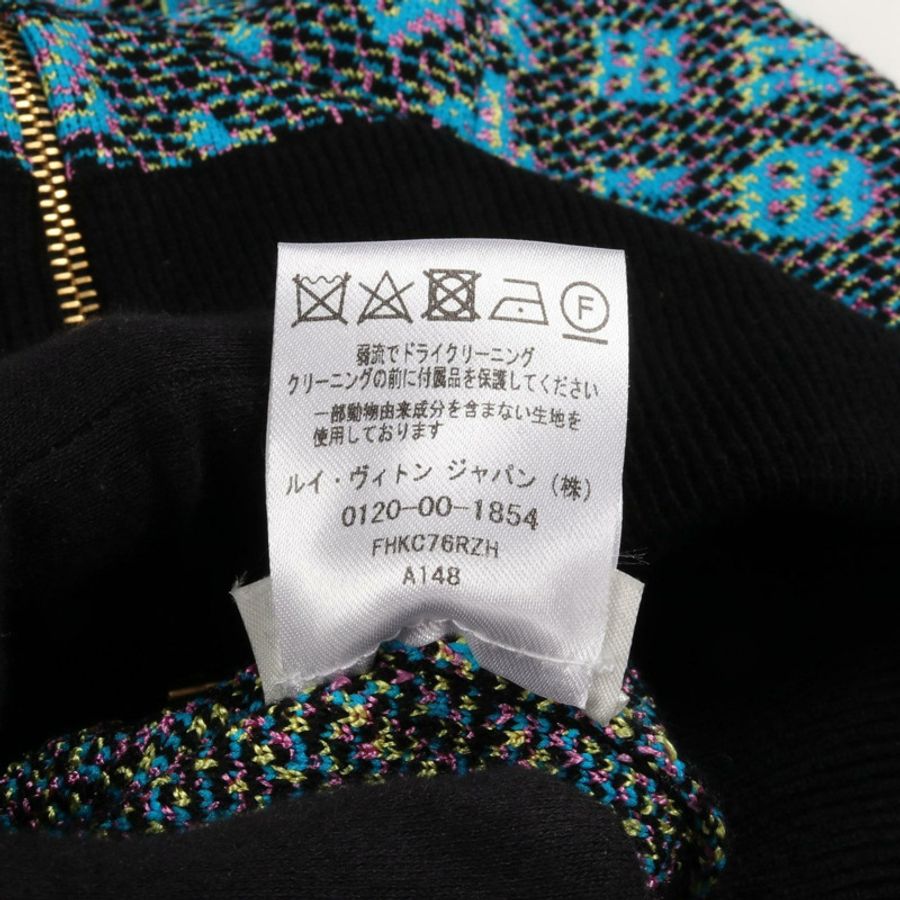 路易威登 Monogram 拉鍊外套 其他款式 羊毛 尼龍 絲綢 黑色 藍色 多色 二手 女款-4