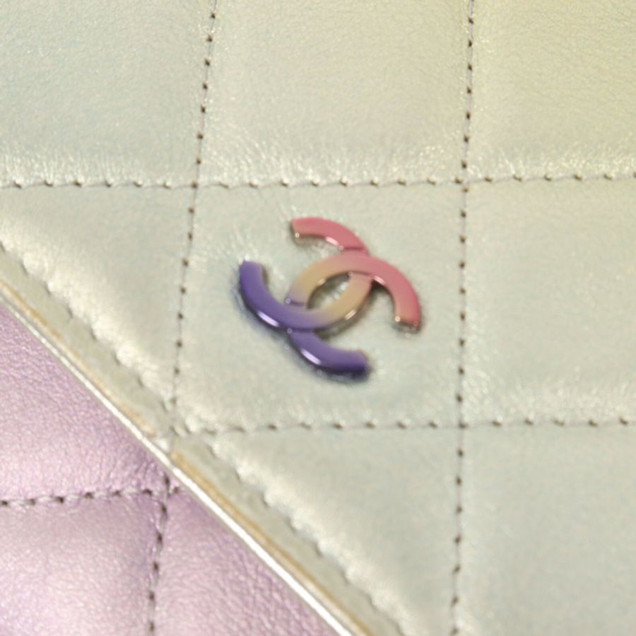 CHANEL 牛皮皮革WOC Wallet On Chain鏈帶肩背袋-11