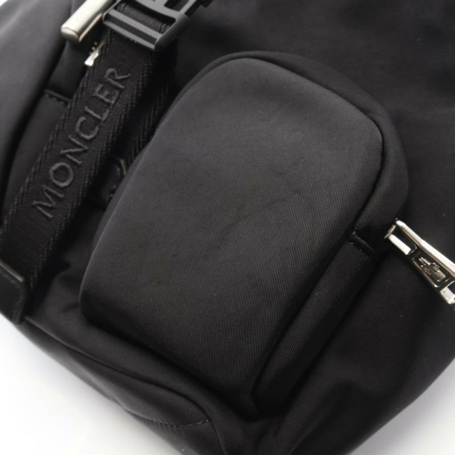 MONCLER MINI TRICK 單肩斜背包 5A00003M6980999 尼龍皮革 黑色-6