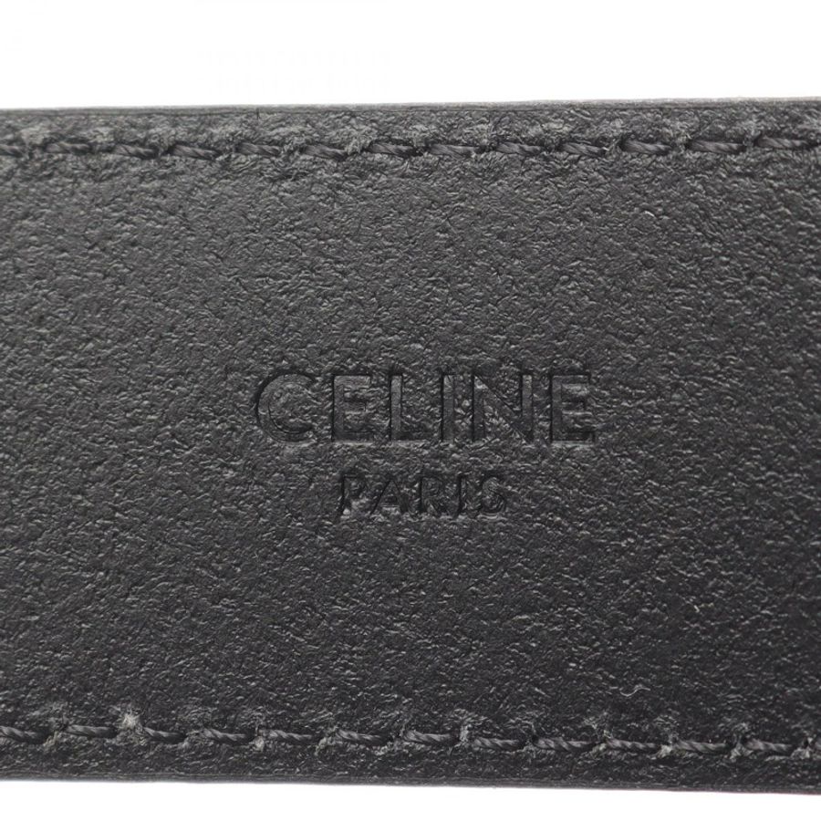 CELINE Triomphe 大 30mm 皮帶 45BIE3AJG38SI90 皮革 黑色 全新 男女通用 90cm-3
