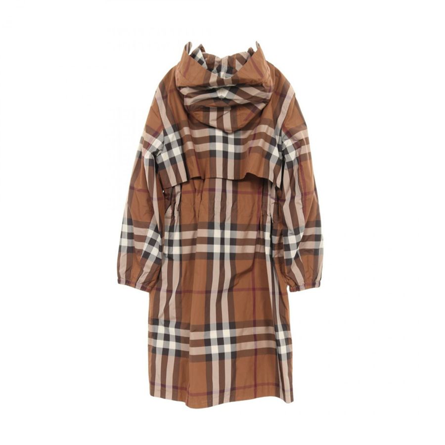 BURBERRY BINHAM LNG CHK 其他外套 80551578 聚酯纖維 棕色 多色 全新 女款-1