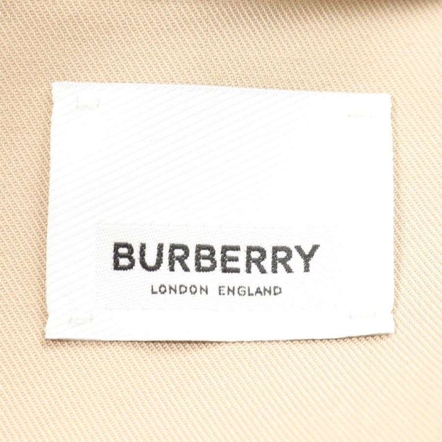博柏利 (BURBERRY) 棉質斜紋布船領風衣 80545656 棉質 米色 全新 女款-2