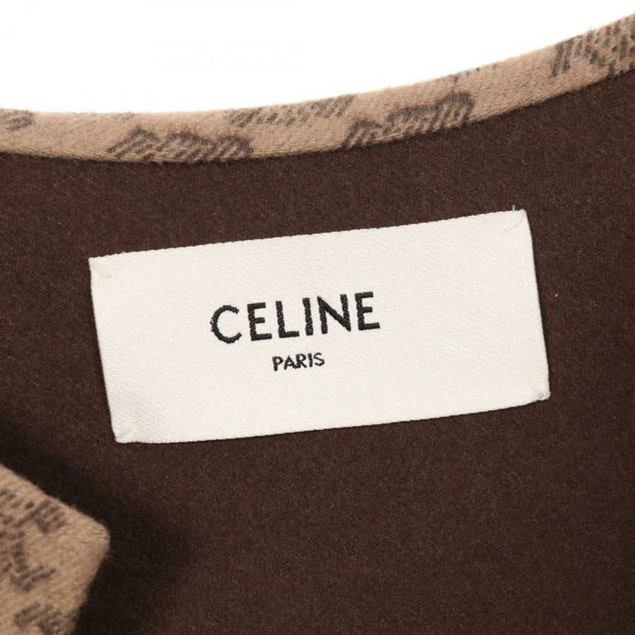 CELINE Triomphe 其他羊毛大衣 米棕色 二手女裝-2