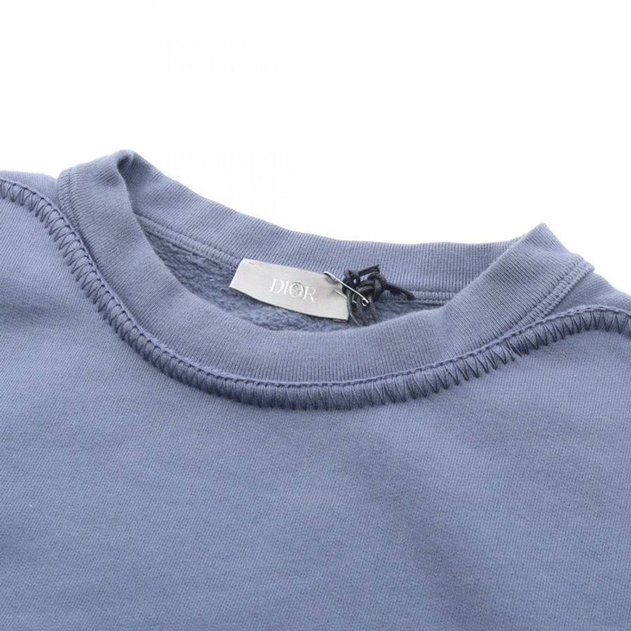Dior × Stone Island 聯名款衛衣,純棉材質,藍色,二手男款 S 碼-6
