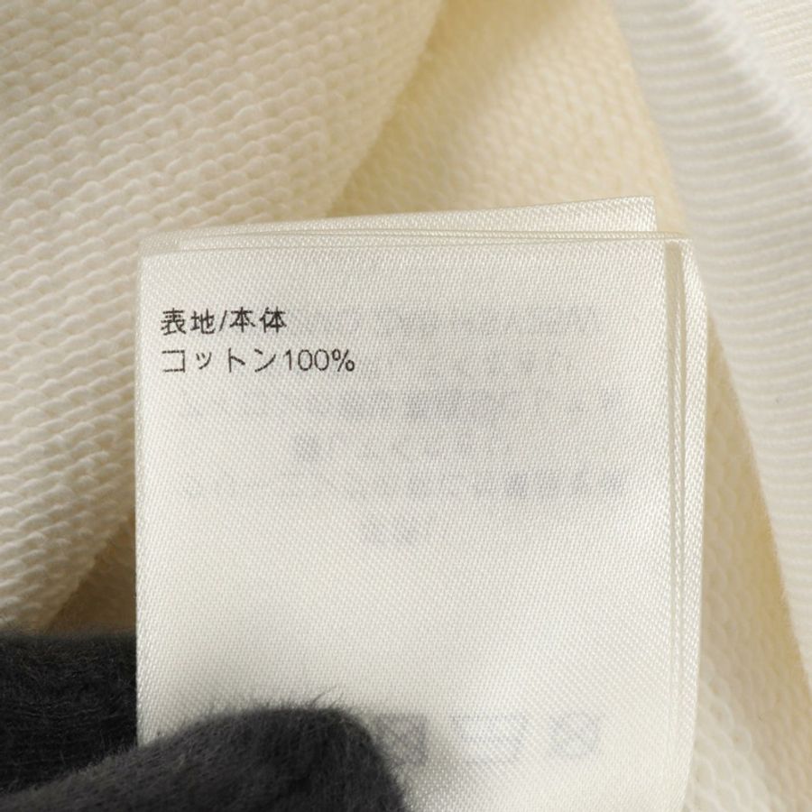 路易威登 LV 鑲鑽 Logo Monogram 襯裡連帽衫,白色,棉質,二手,S 碼-3