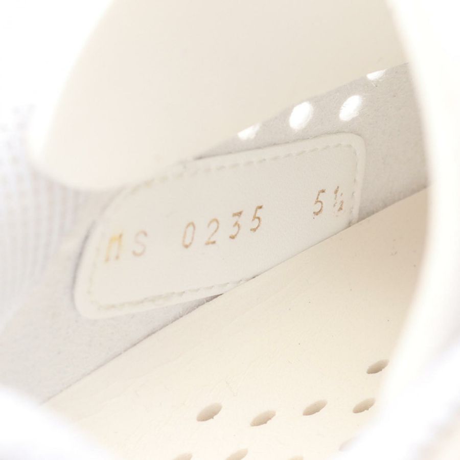 路易威登 LV Trainer 系列運動鞋 #5 1/2 織品 白色 灰色 藍色 二手-5