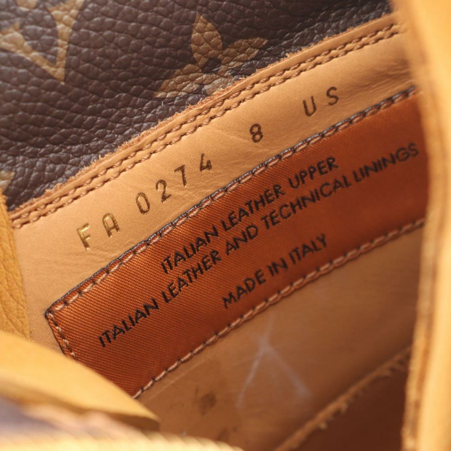 路易威登 Timberland 短靴 #8 皮革 Monogram 帆布棕色 LV-5