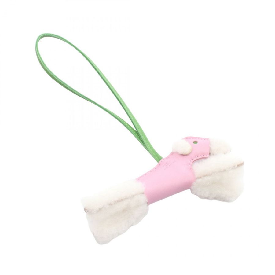 HERMES Buddy 包飾 K Agneau milo Mouton Mauve sylvestre Vert Yucca-1