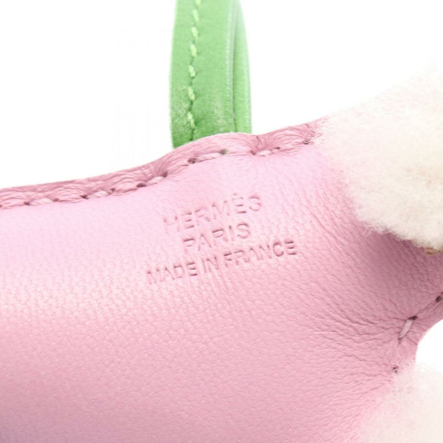 HERMES Buddy 包飾 K Agneau milo Mouton Mauve sylvestre Vert Yucca-2