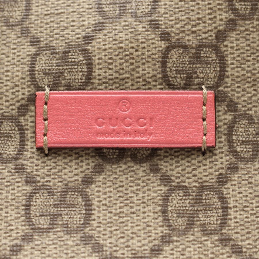 棕/粉色 PVC帆布 Joy GG Plus 肩背包【GUCCI 古馳】 197953-6