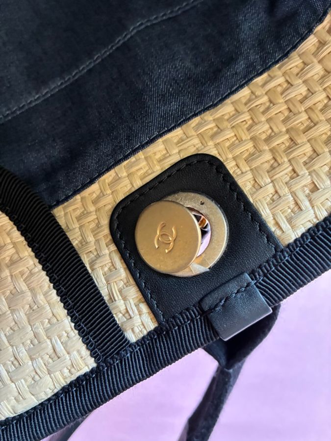 Chanel 竹編沙灘包🎀容量超大-39