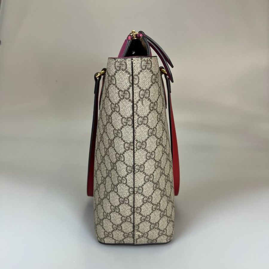 GUCCI 415721 老花粉拚紅手提單肩包-2