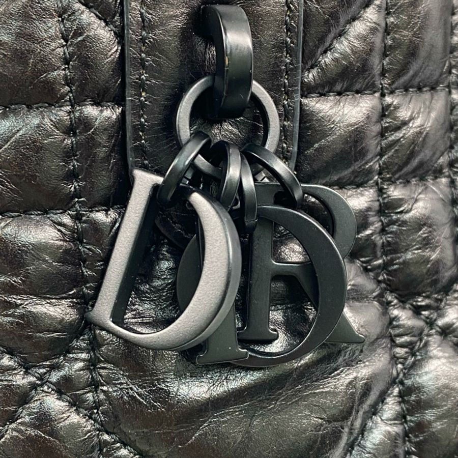 △ DIOR 迪奧 Black Calfskin Toujour Shoulder Bag 黑色小牛皮肩背包-267012363-11
