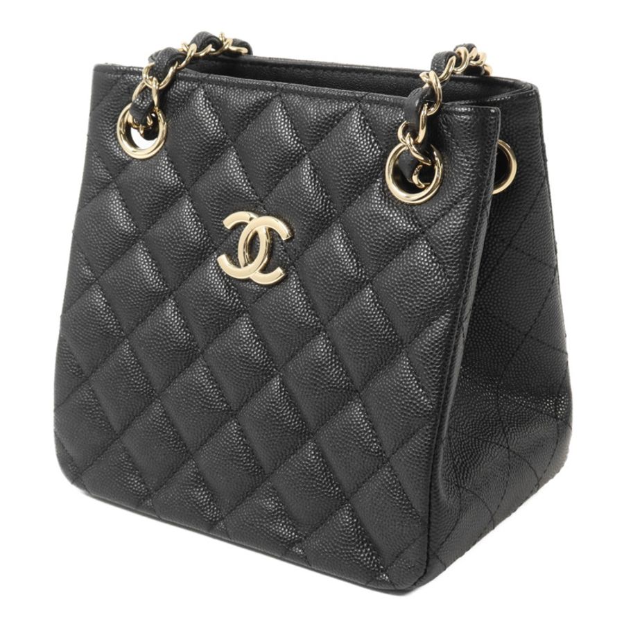 CHANEL 牛皮皮革Mini Bucket鏈帶肩背袋-2