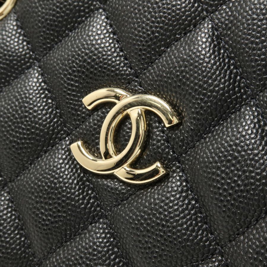 CHANEL 牛皮皮革Mini Bucket鏈帶肩背袋-8
