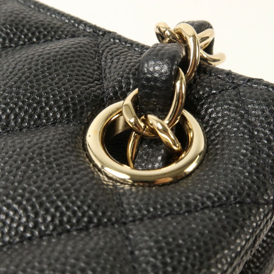 CHANEL 牛皮皮革Mini Bucket鏈帶肩背袋-10