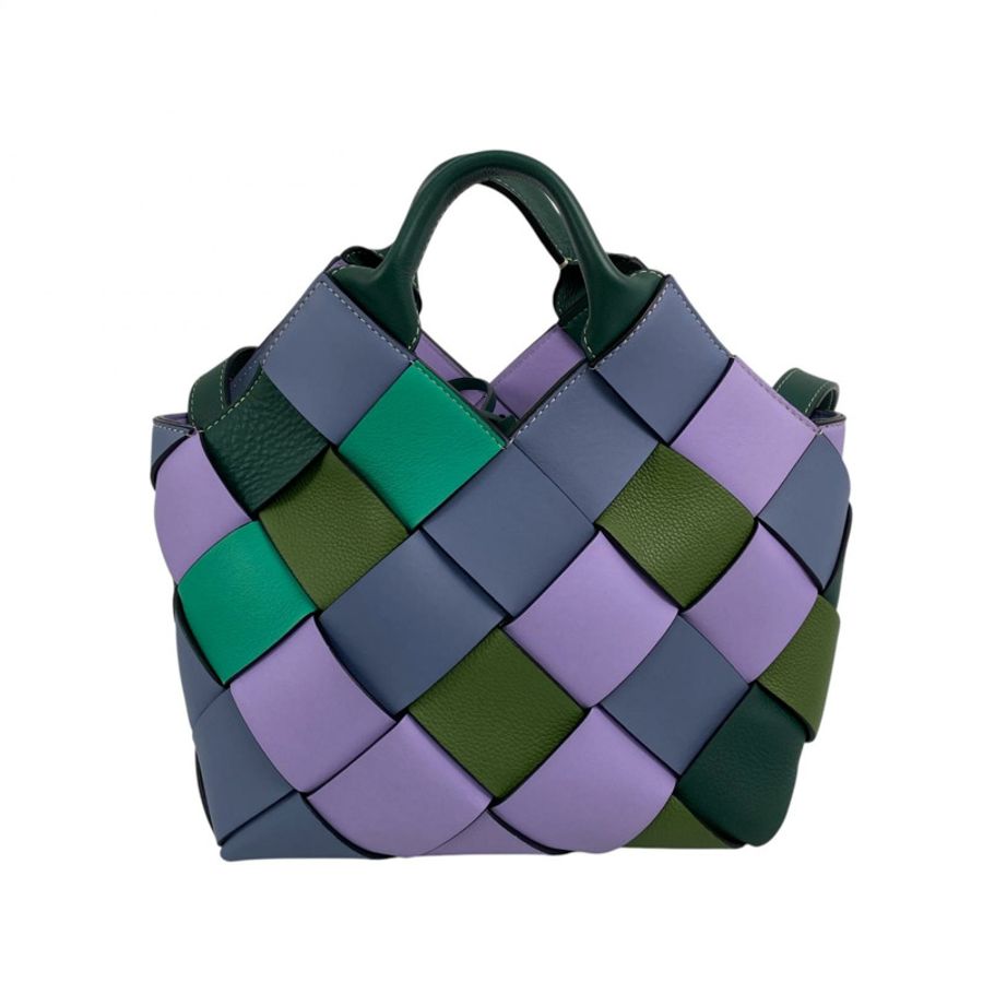 △ LOEWE 羅意威 Multicolor Calfskin 2 way bag 多色小牛皮兩用袋-267013206-2