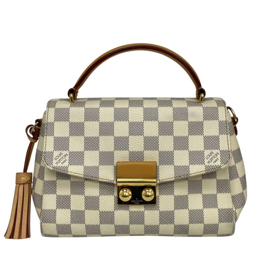 △ LOUIS VUITTON 路易·威登 Beige Coated Canvas 經典棋盤格紋 2 way bag 米色塗層帆布Damier Croisette兩用袋 N41581-267012966-1