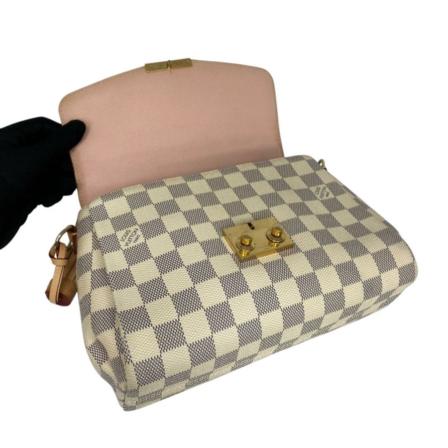 △ LOUIS VUITTON 路易·威登 Beige Coated Canvas 經典棋盤格紋 2 way bag 米色塗層帆布Damier Croisette兩用袋 N41581-267012966-17