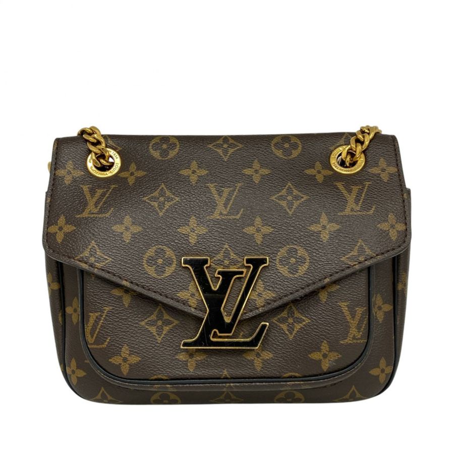 △ LOUIS VUITTON 路易·威登 Brown Coated Canvas Passy Monogram Chain Shoulder Bag 啡色塗層帆布經典花紋鏈條肩背包 M45592-267011571-1