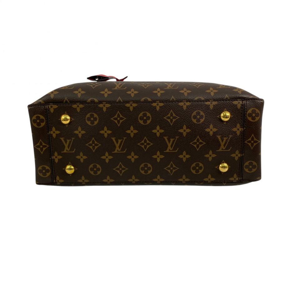 △ LOUIS VUITTON 路易·威登 Brown And Red Coated Canvas Monogram Flower Tote 2 way bag 啡色和紅色塗層帆布經典老花兩用袋 M43553-267013036-4