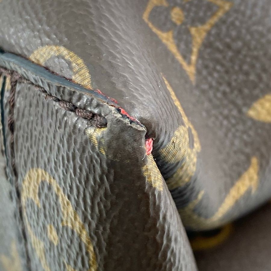 △ LOUIS VUITTON 路易·威登 Brown And Red Coated Canvas Monogram Flower Tote 2 way bag 啡色和紅色塗層帆布經典老花兩用袋 M43553-267013036-6