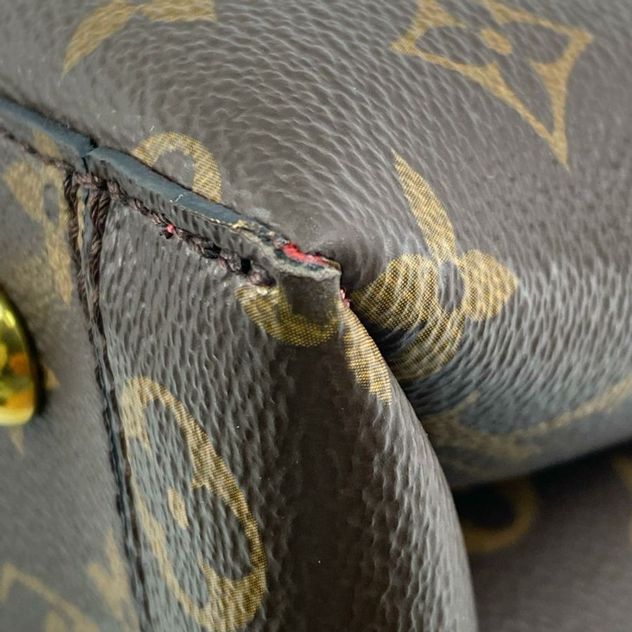 △ LOUIS VUITTON 路易·威登 Brown And Red Coated Canvas Monogram Flower Tote 2 way bag 啡色和紅色塗層帆布經典老花兩用袋 M43553-267013036-8