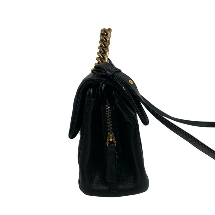 △ CHANEL 香奈兒 Black Calfskin Gold Tone Metal Vintage No.23 2 way bag 黑色小牛皮金色金屬No.23兩用袋 A93442-267011652-3