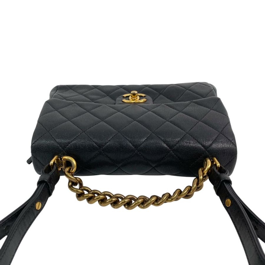 △ CHANEL 香奈兒 Black Calfskin Gold Tone Metal Vintage No.23 2 way bag 黑色小牛皮金色金屬No.23兩用袋 A93442-267011652-13