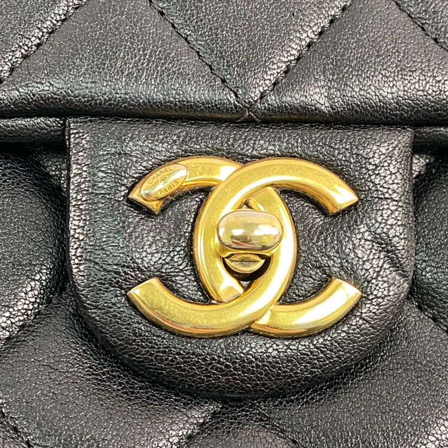 △ CHANEL 香奈兒 Black Calfskin Gold Tone Metal Vintage No.23 2 way bag 黑色小牛皮金色金屬No.23兩用袋 A93442-267011652-21