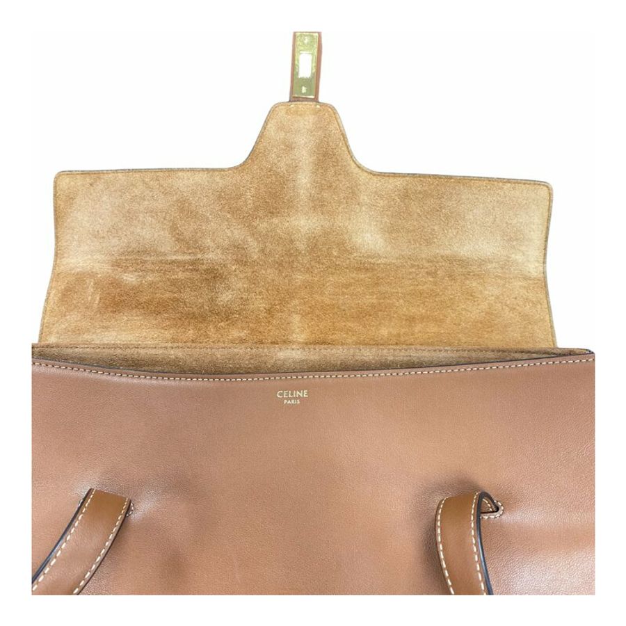 △ CELINE 思琳 Brown Calfskin Soft 16 Shoulder Bag 啡色小牛皮肩背包-267012886-23