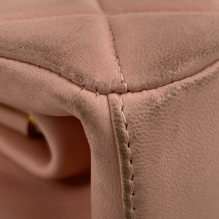△ CHANEL 香奈兒 Pink Lambskin Gold Tone Metal No.4 Handbag 粉紅色小羊皮金色金屬No.4 手挽袋-267010885-6