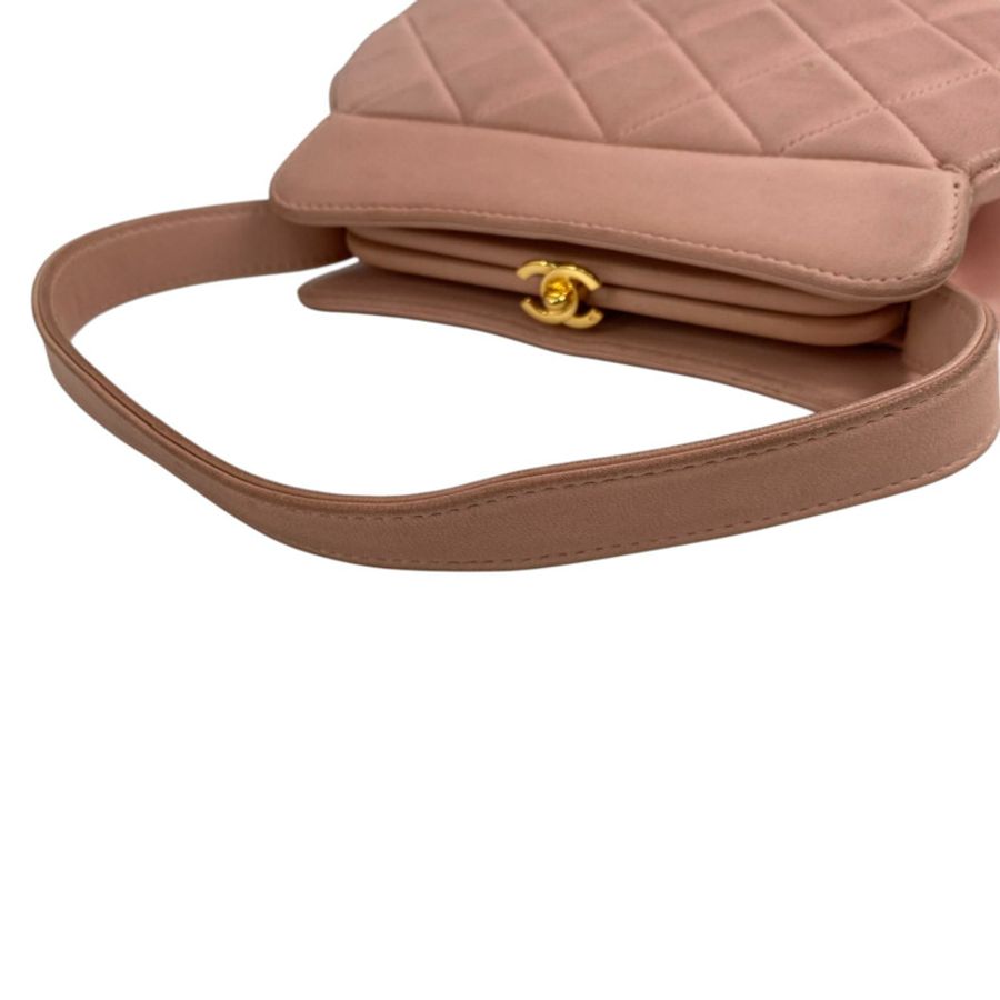 △ CHANEL 香奈兒 Pink Lambskin Gold Tone Metal No.4 Handbag 粉紅色小羊皮金色金屬No.4 手挽袋-267010885-11