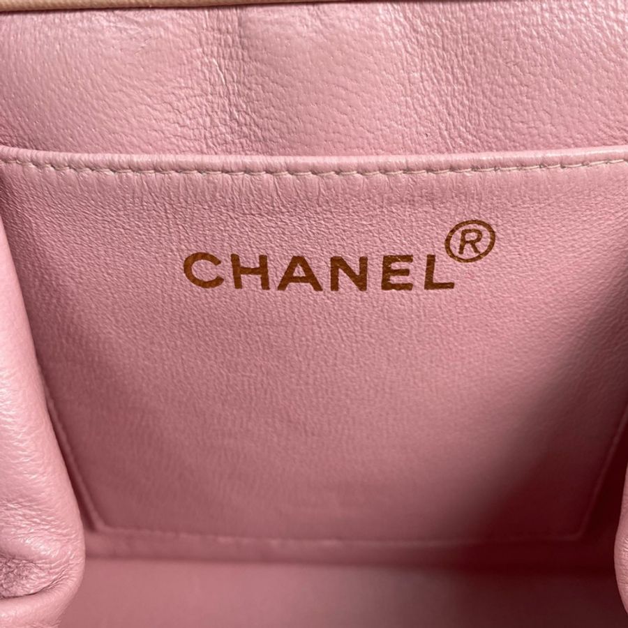 △ CHANEL 香奈兒 Pink Lambskin Gold Tone Metal No.4 Handbag 粉紅色小羊皮金色金屬No.4 手挽袋-267010885-14