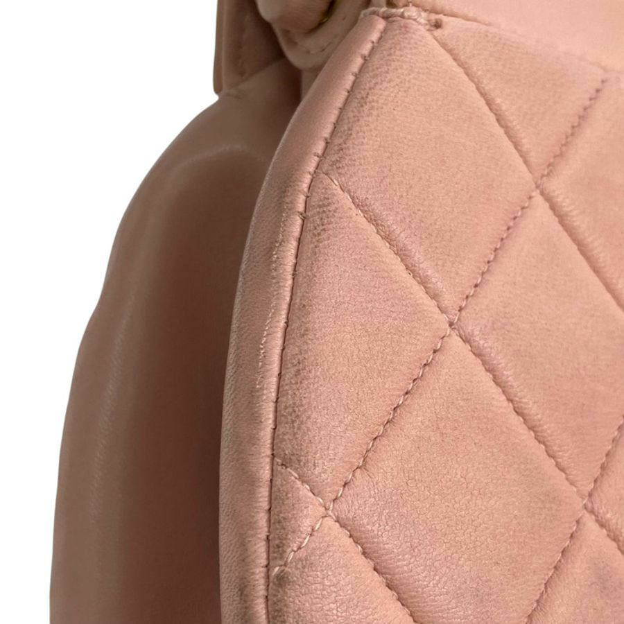 △ CHANEL 香奈兒 Pink Lambskin Gold Tone Metal No.4 Handbag 粉紅色小羊皮金色金屬No.4 手挽袋-267010885-19