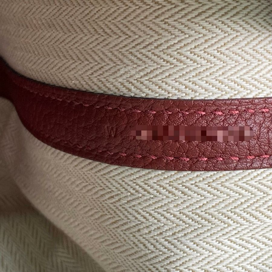 △ HERMES 愛馬仕 Wine Red Negonda Calfskin Palladium Plated Metal Garden Party 30 Stamp W Handbag 酒紅色粒紋小牛皮鍍鈀金屬W刻手挽袋-267013576-19