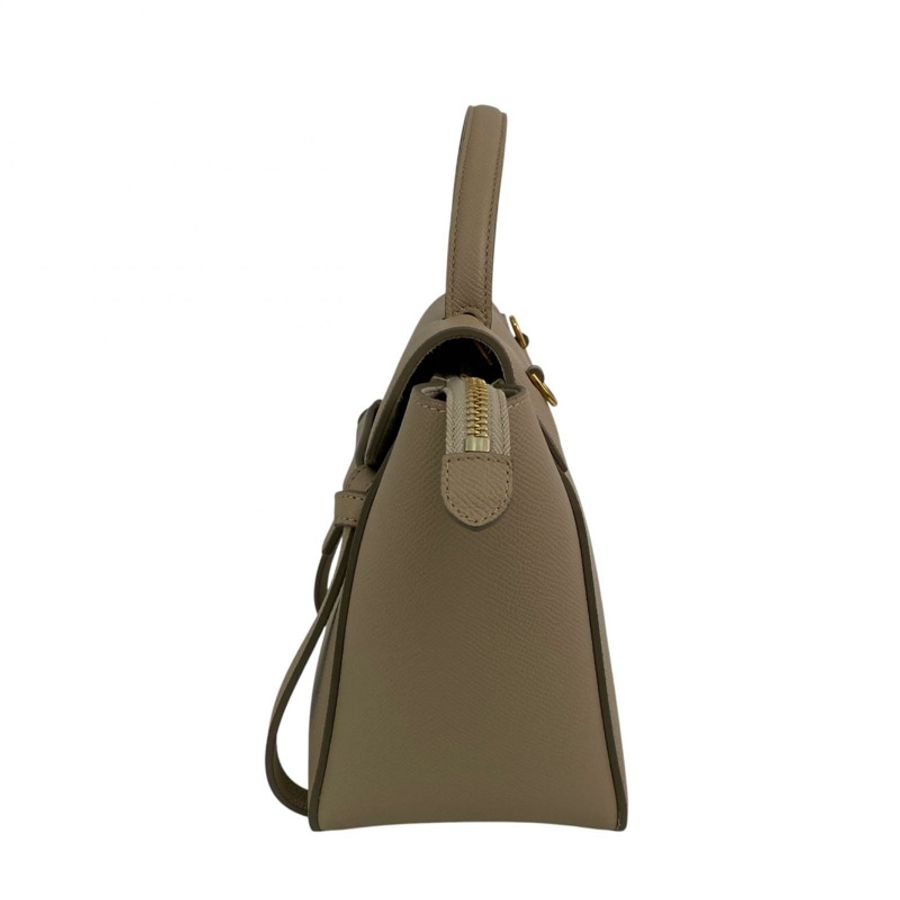 △ CELINE 思琳 Beige Calfskin Nano Belt Bag 2 way bag 淺褐色小牛皮兩用袋-267013400-2