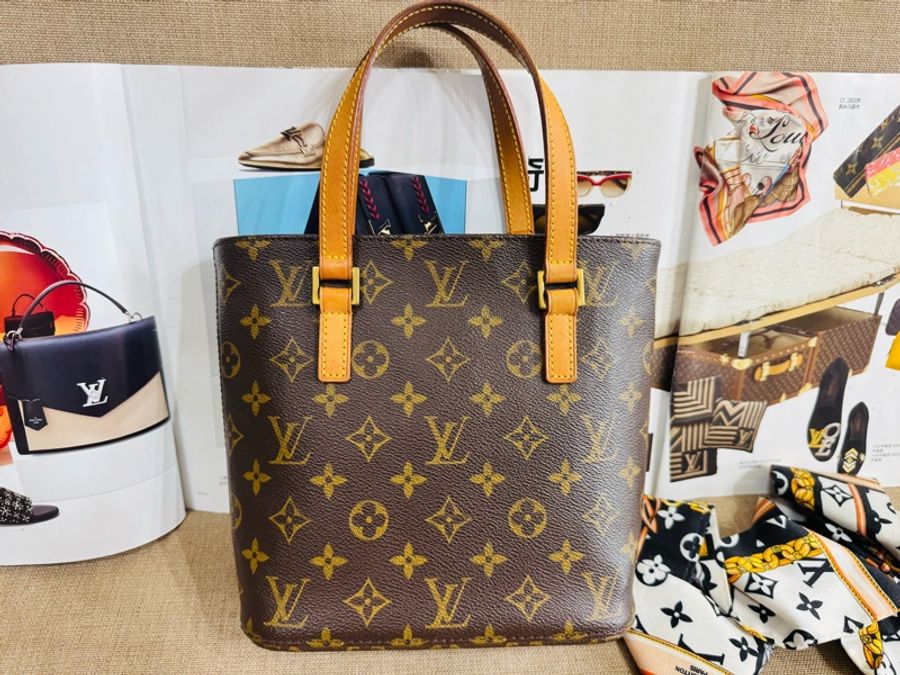 ✶ Louis Vuitton Vivian M51172 老花 薇薇安 中古包 迷你購物袋托特包 手提包-0