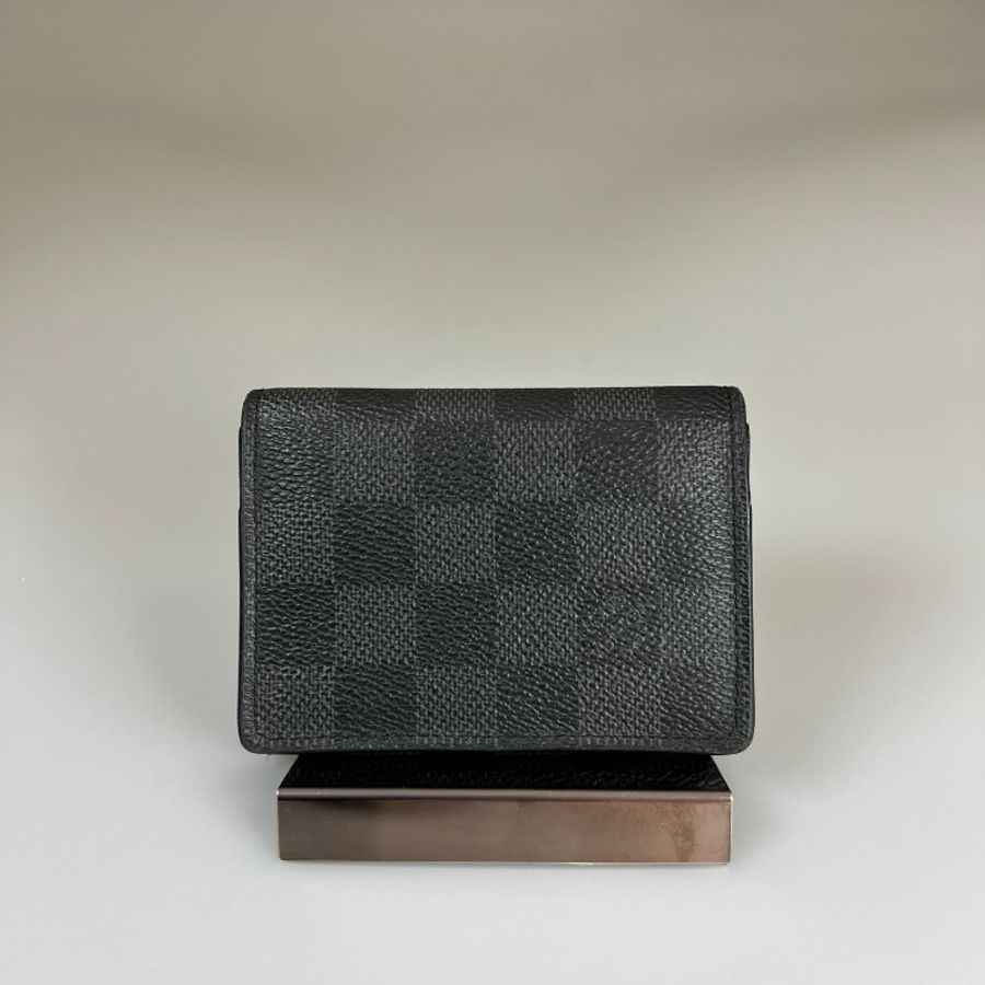 LV N63338/晶片款 黑棋盤格卡包-1