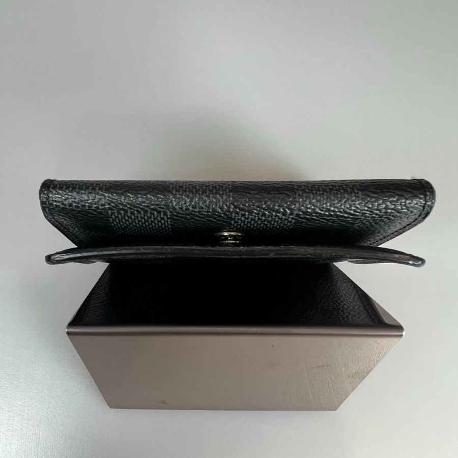 LV N63338/晶片款 黑棋盤格卡包-3