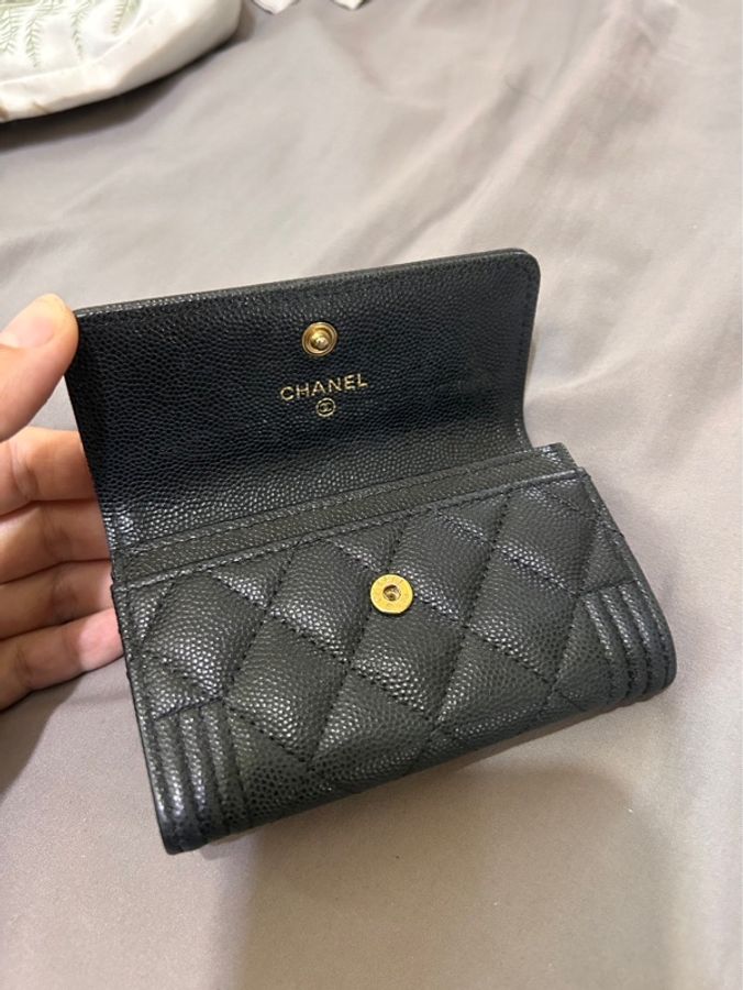 Chanel 卡夾 卡包 荔枝皮金釦 荔枝紋-0